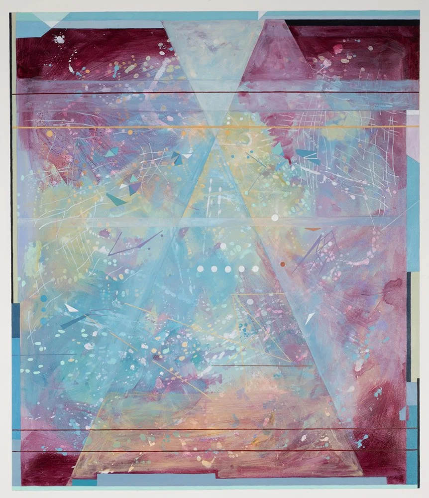  Dissolution , 2024, acrylic on paper, 28 in x 24 in