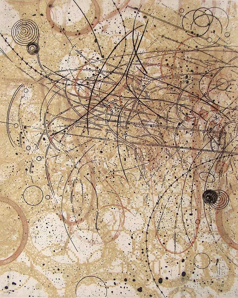  Cellular Cascade , 2009, etching, 10 in x 8 in