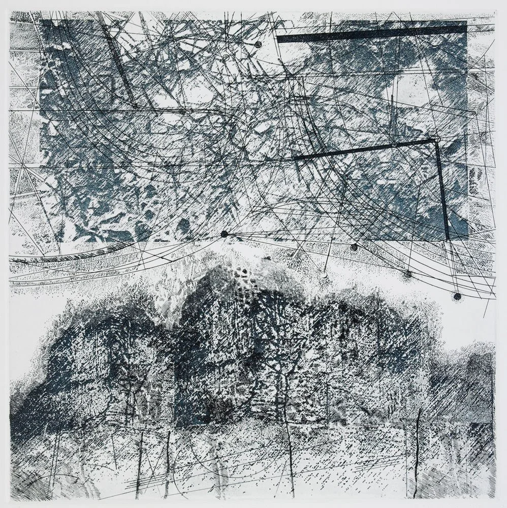  Sprawl , 2015, etching, 12 in x 12 in