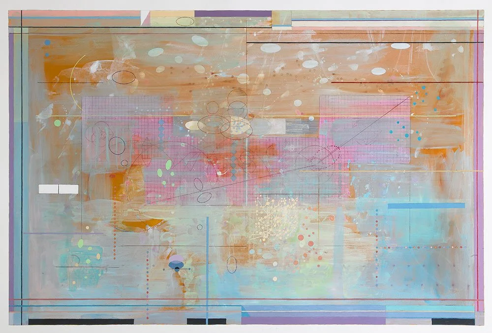  Twilight Sky , 2023, acrylic on paper, 24 in x 36 in