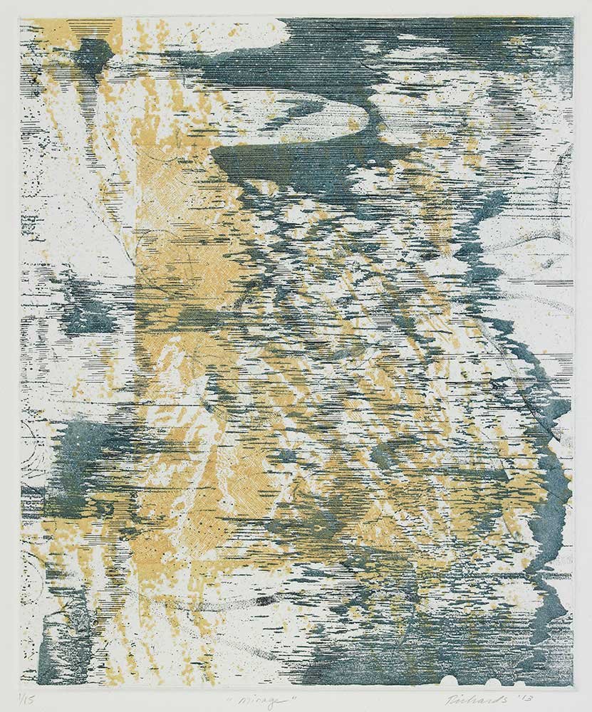  Mirage , 2013, etching, 12 in x 10 in