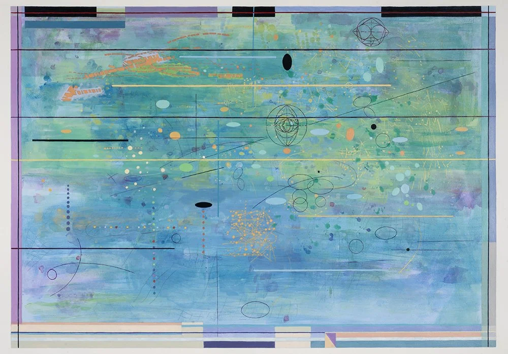  Rising , 2024, acrylic on paper, 24 in x 34 in