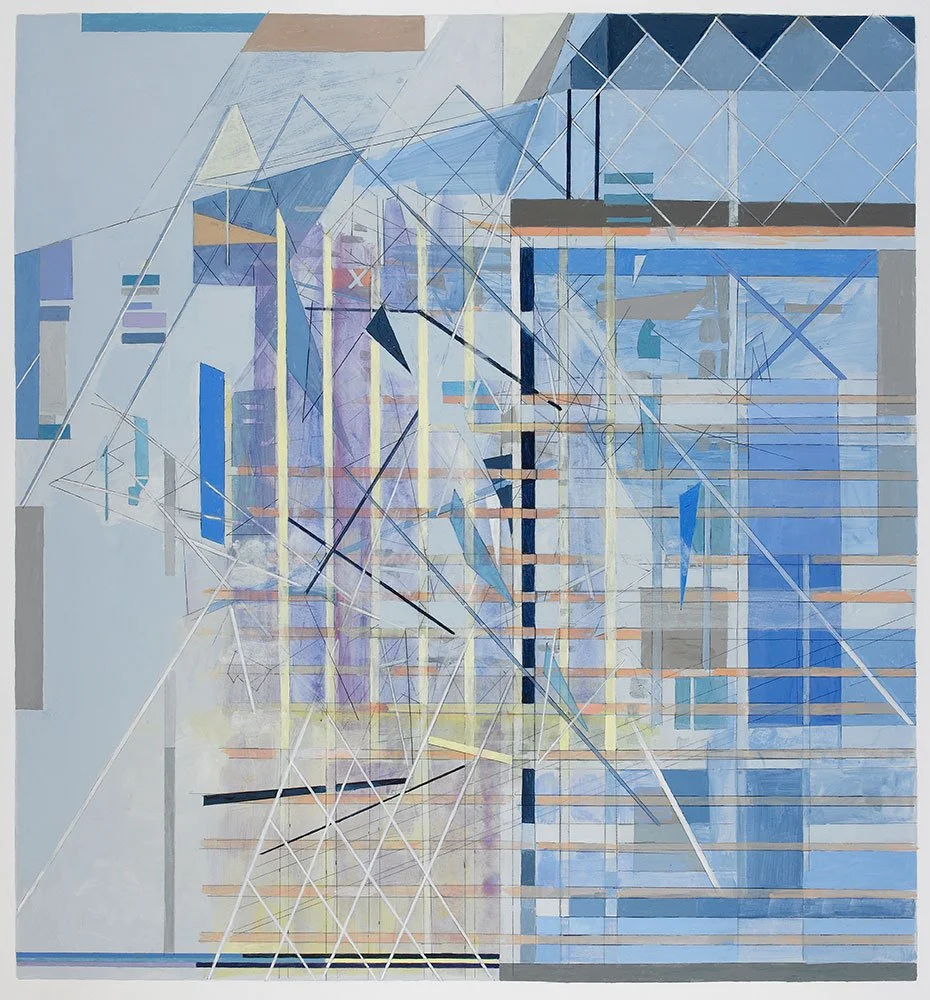  The Building That Disappeared , 2020, acrylic on paper, 26 in x 24 in