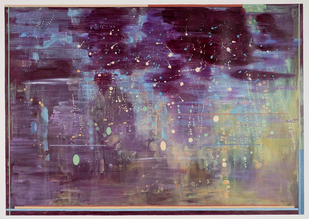  Storm Warning , 2024, acrylic on paper, 24 in x 34 in