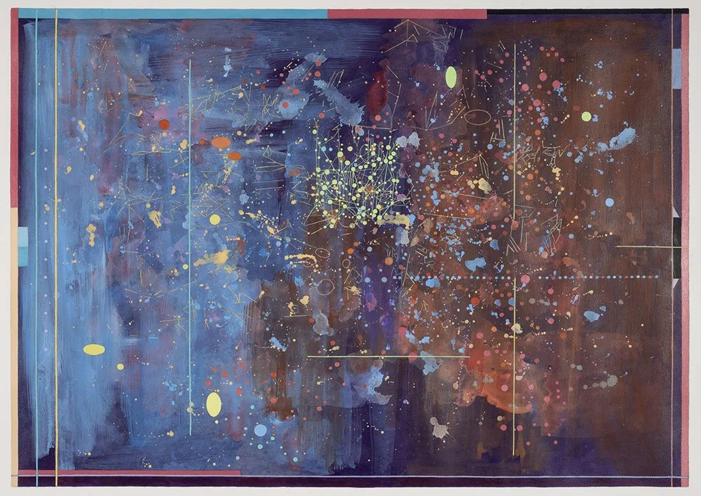  Nebula , 2024, acrylic on paper, 24 in x 34 in