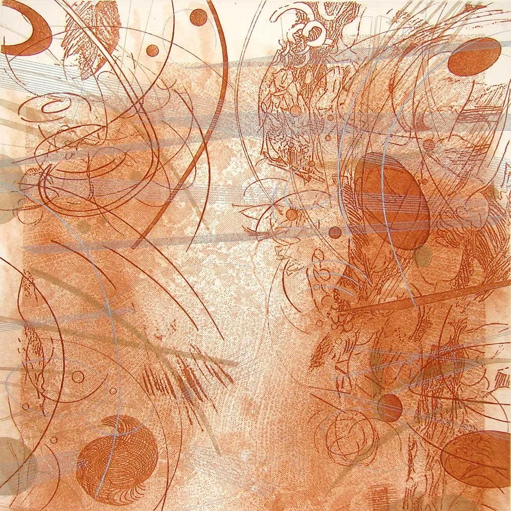  Disintegration , 2009, etching, 12 in x 12 in