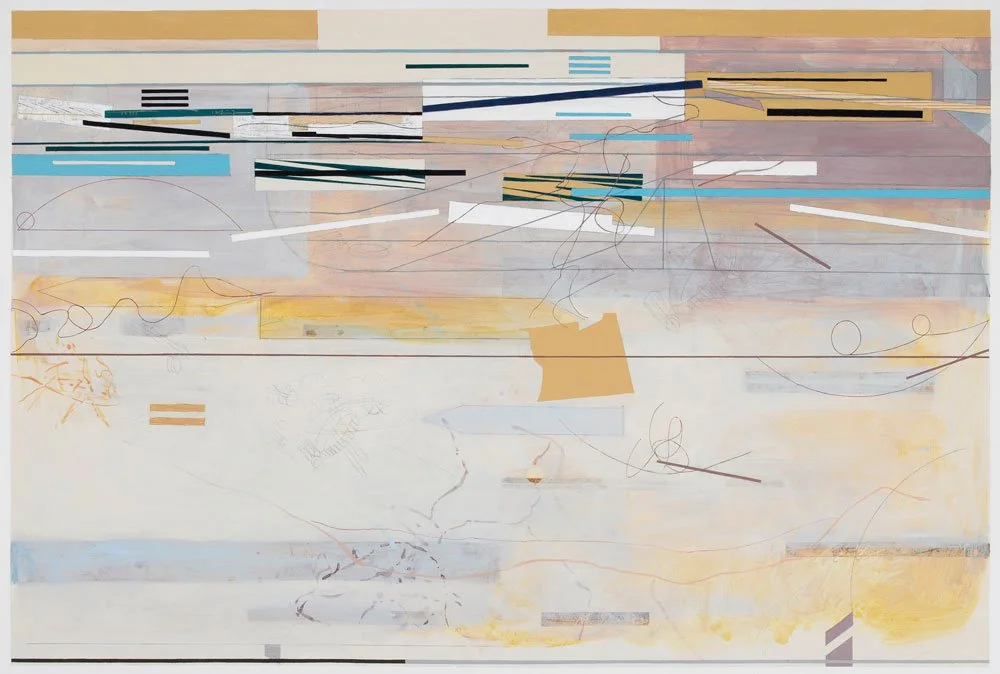  Horizon with Shadows , 2016, acrylic on paper, 24 in x 36 in
