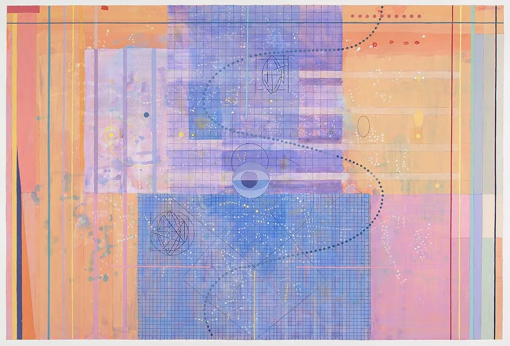  Sunrise , 2021, acrylic on paper, 23 in x 34 in