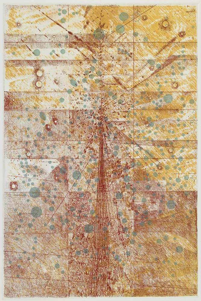  Beacon , 2017, etching, 18 in x 12 in
