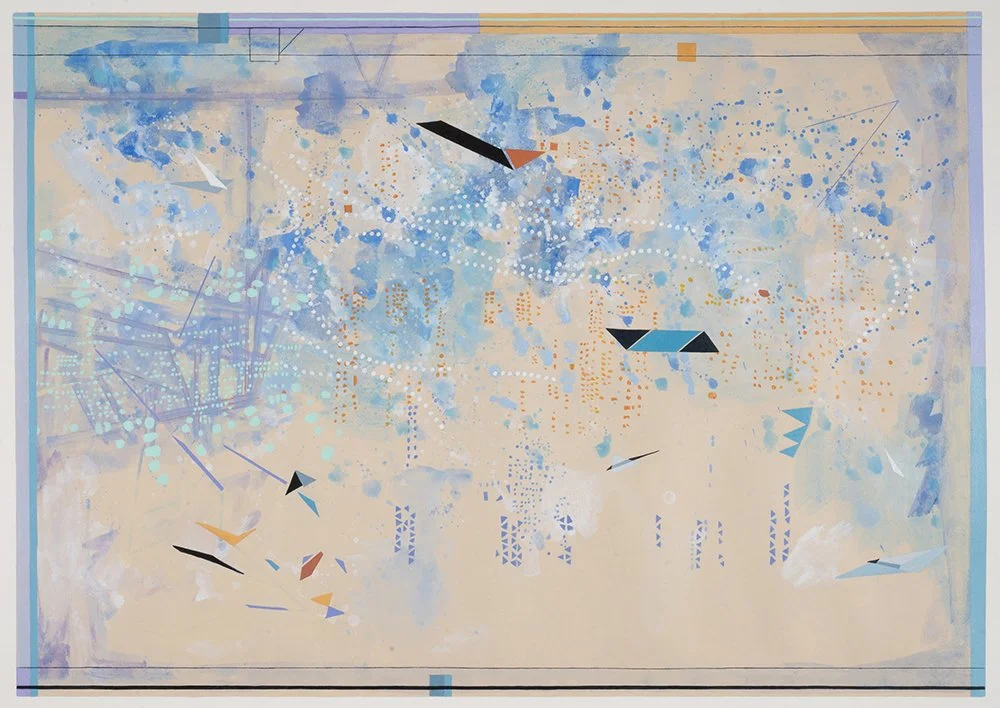  Ice Field , 2024, acrylic on paper, 24 in x 34 in