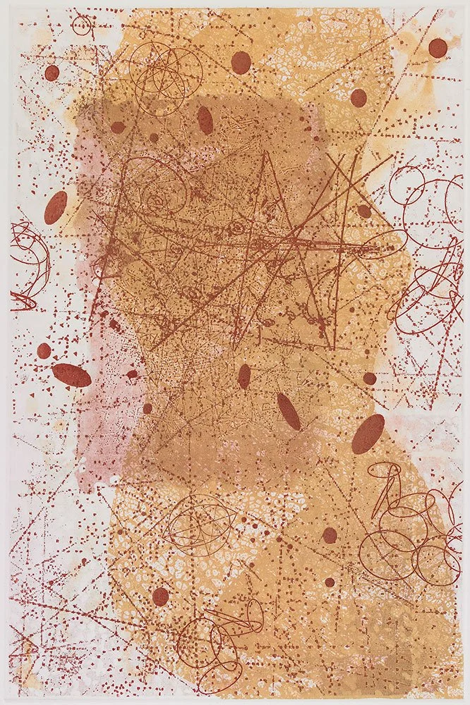  Twisters , 2022, etching, 18 in x 12 in