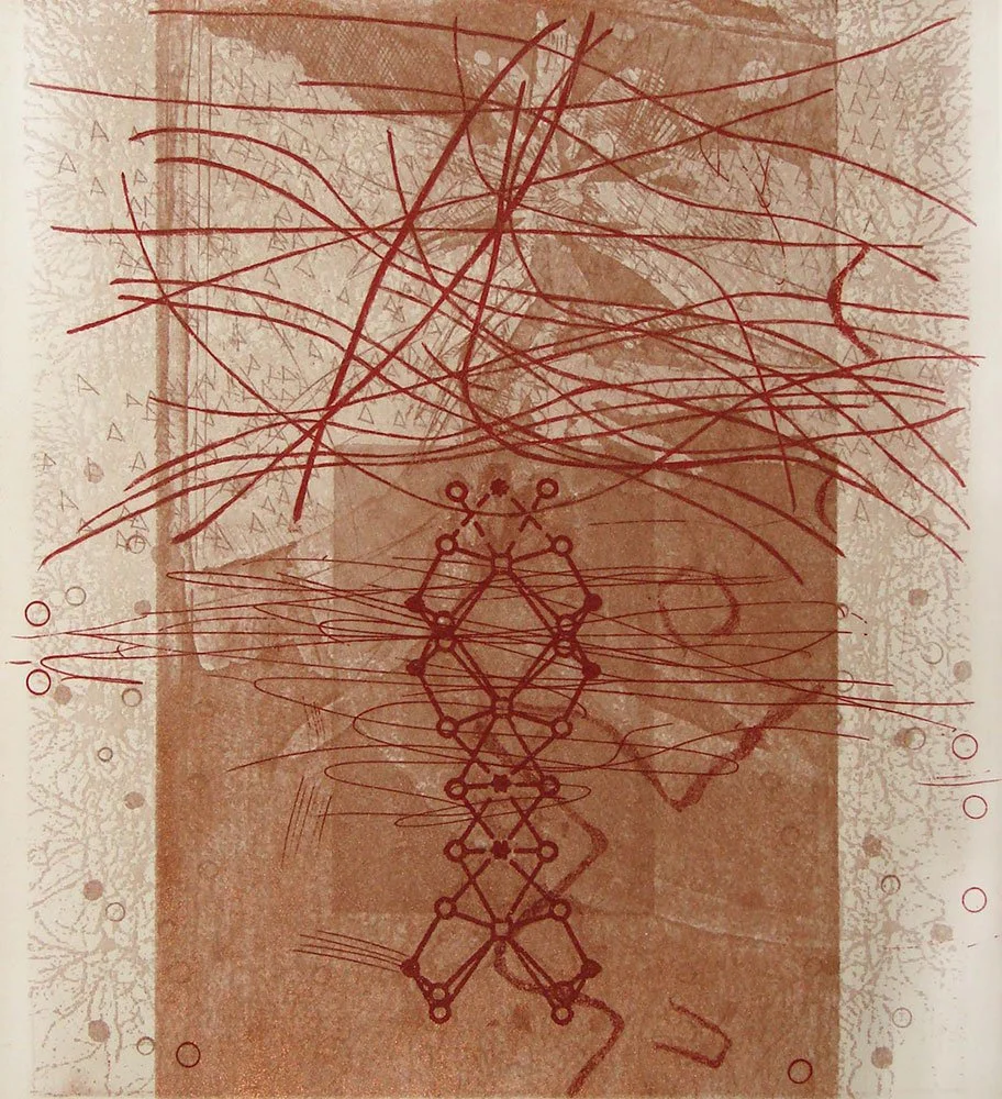  Spine , 2008, etching, 6.75 in x 6 in