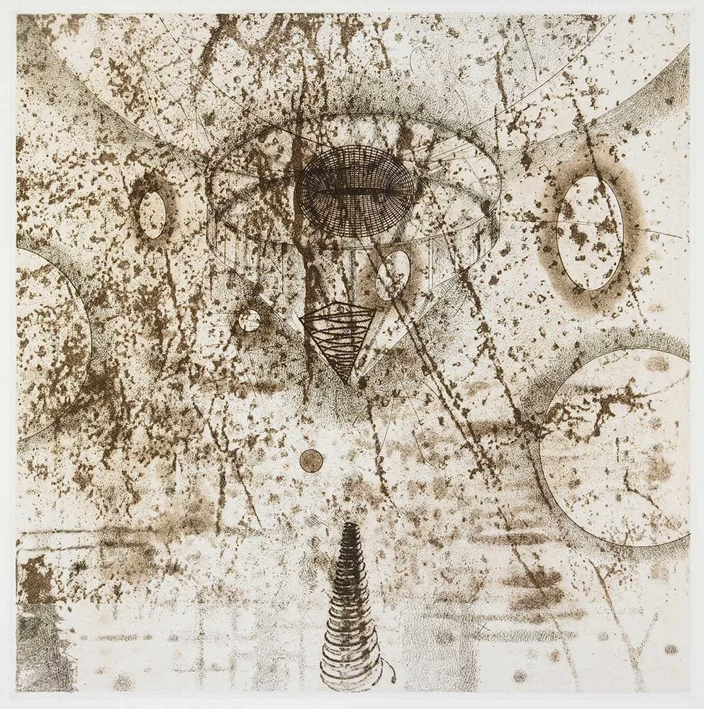  Fractured , 2012, etching, 12 in x 12 in