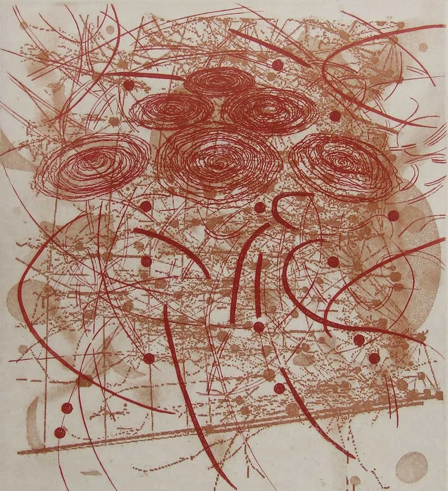  Nerves , 2008, etching, 7 in x 6.25 in