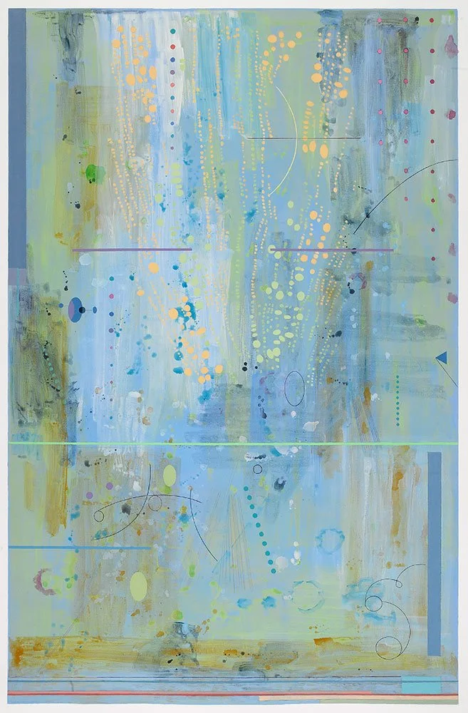  Deep Water , 2022, acrylic on paper, 40 in x 26 in