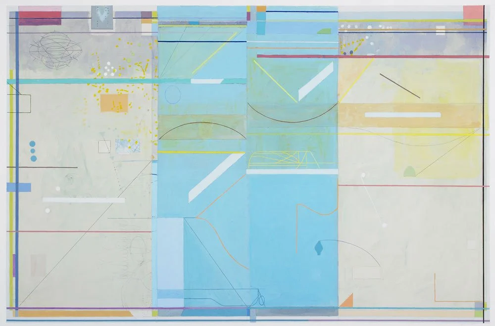  Notes for the Shadow Dancer , 2017, acrylic on paper, 26 in x 40 in