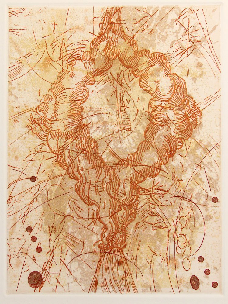  Wind , 2014, etching, 8 in x 6 in