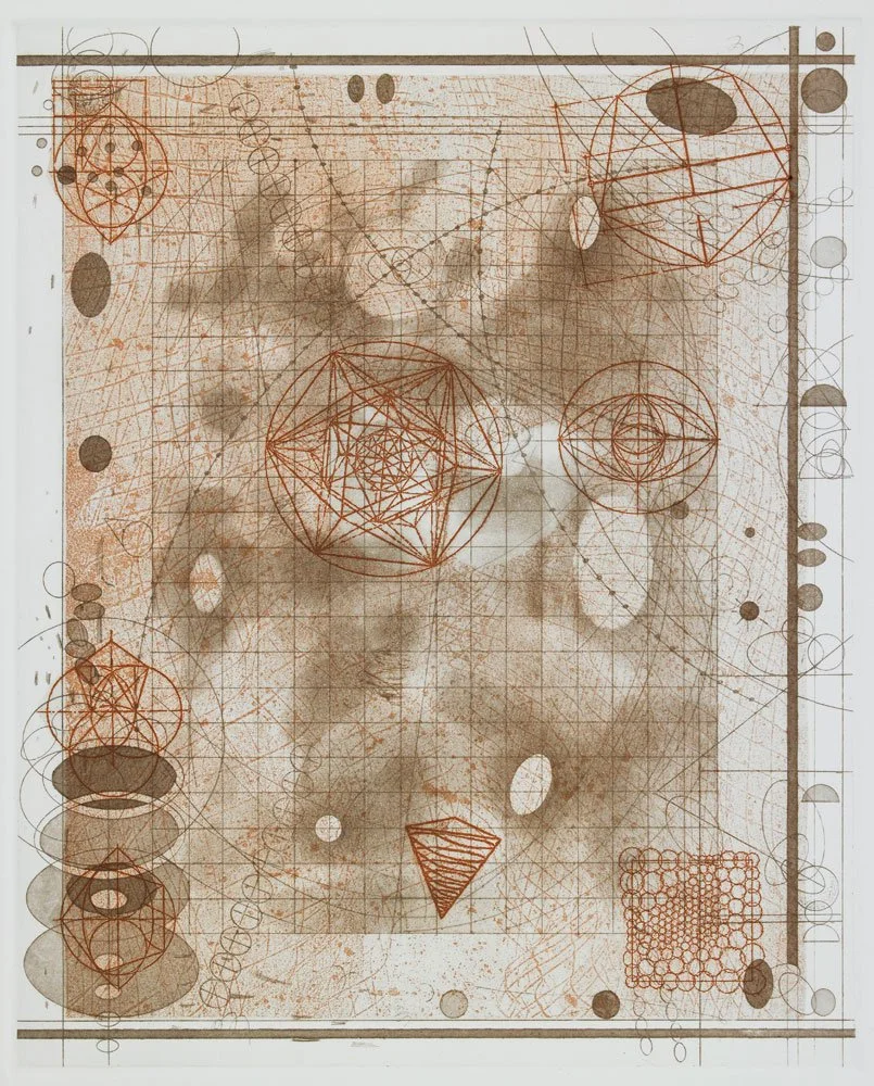  Time Shadow Graph , 2008, etching, 15 in x 12 in