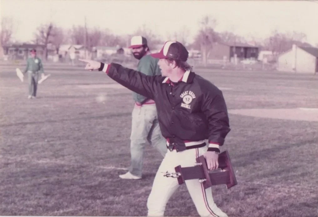 Coach Art Thunell coaching Grant Union baseball