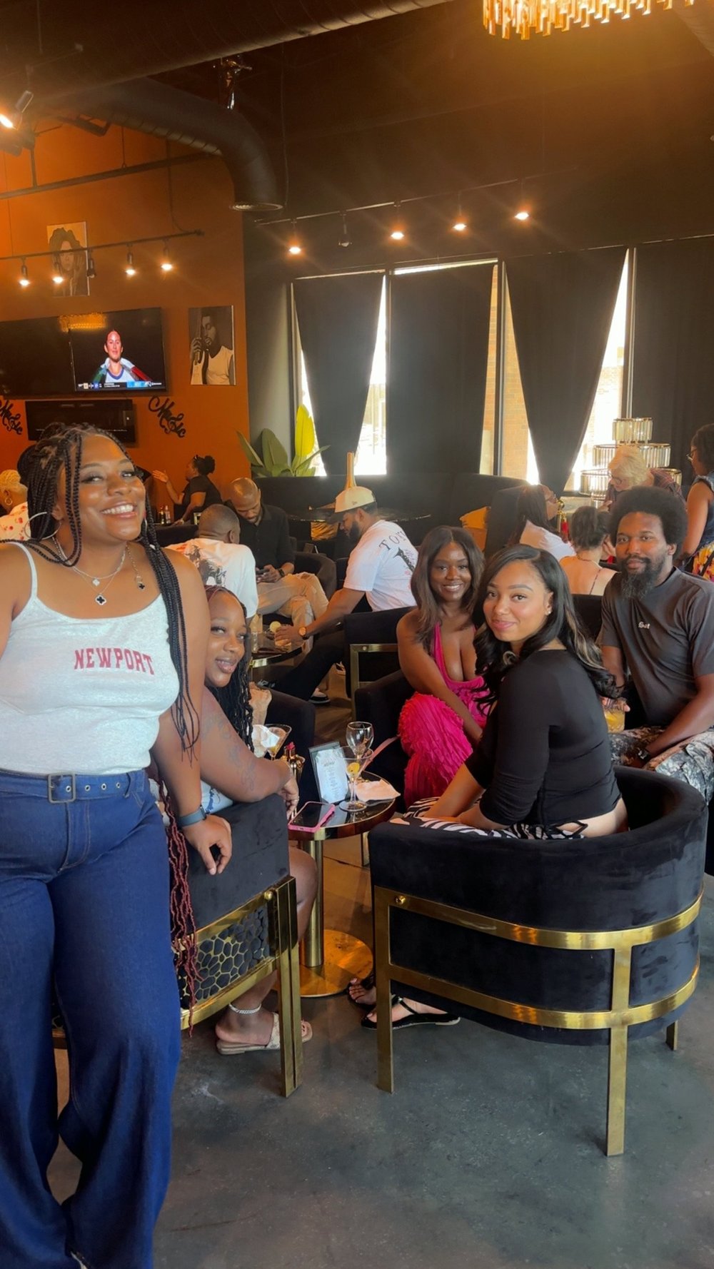 Community members gathered at a local community event