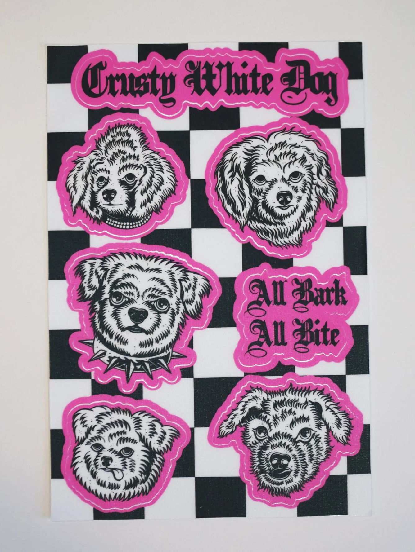 Crusty White Dog Sticker Sheet