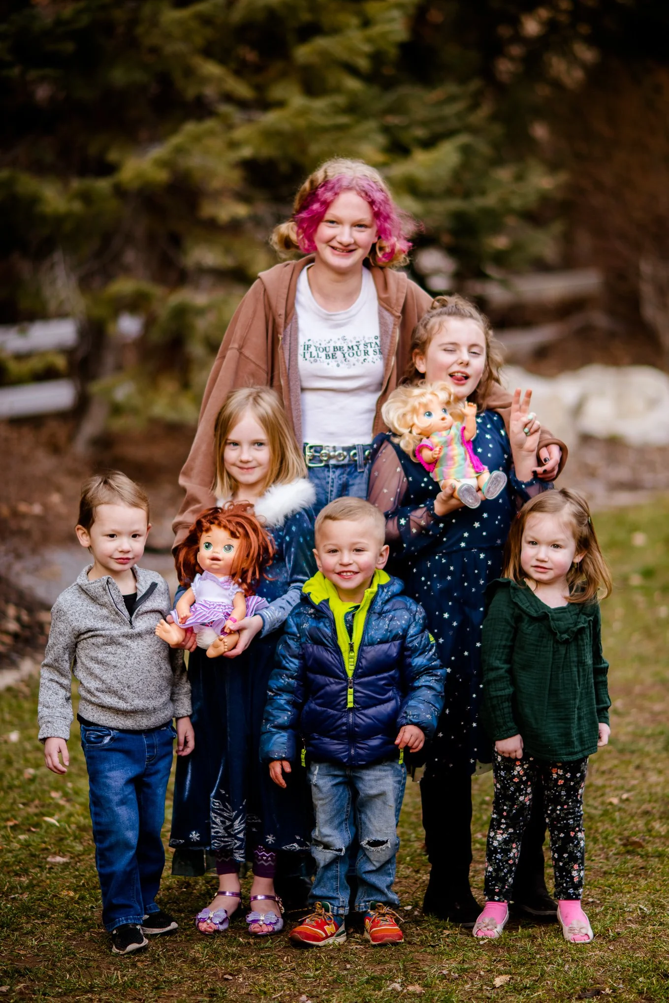 Group portrait of cousins