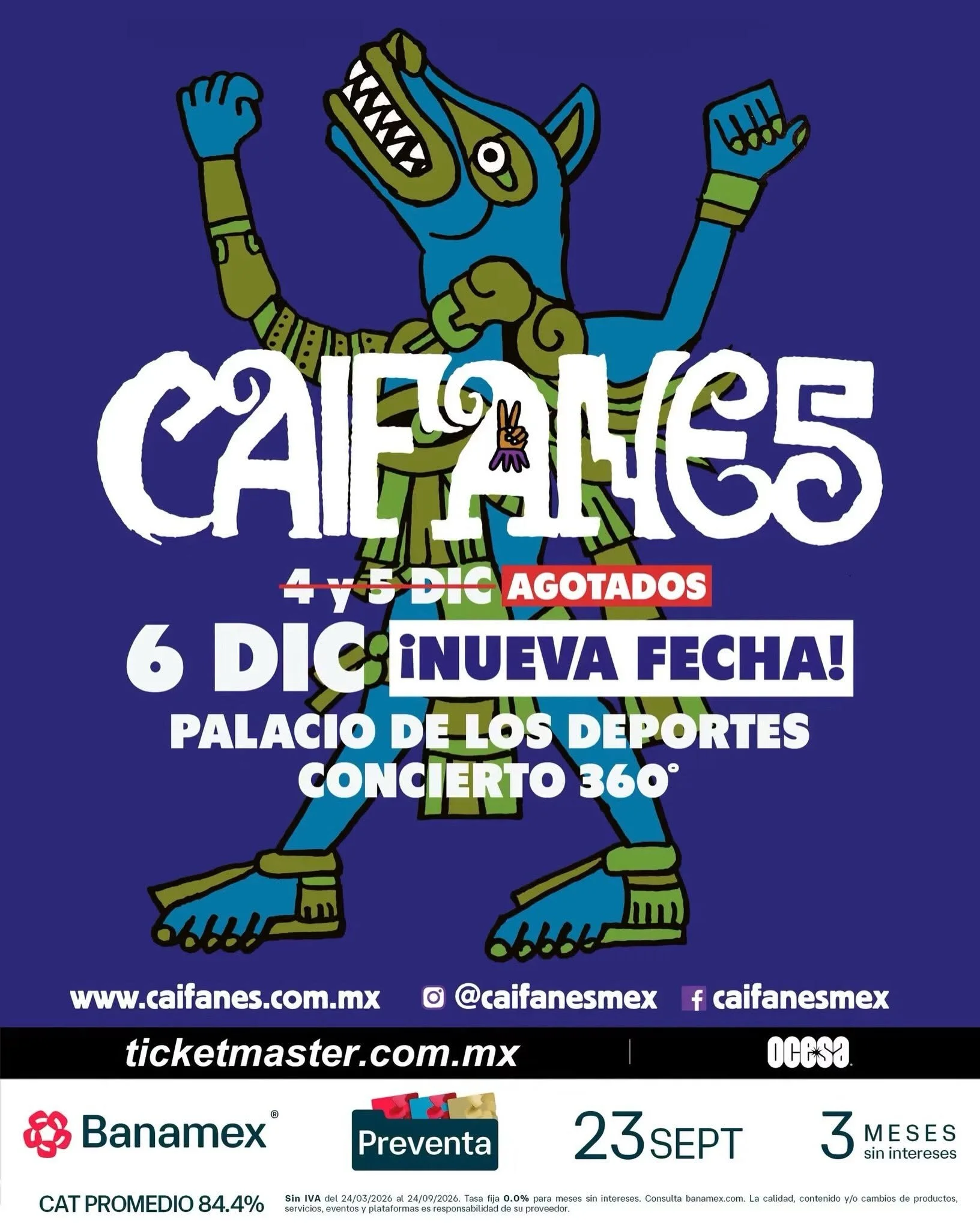 Caifanes anuncia su tercer fecha para Ciudad de México