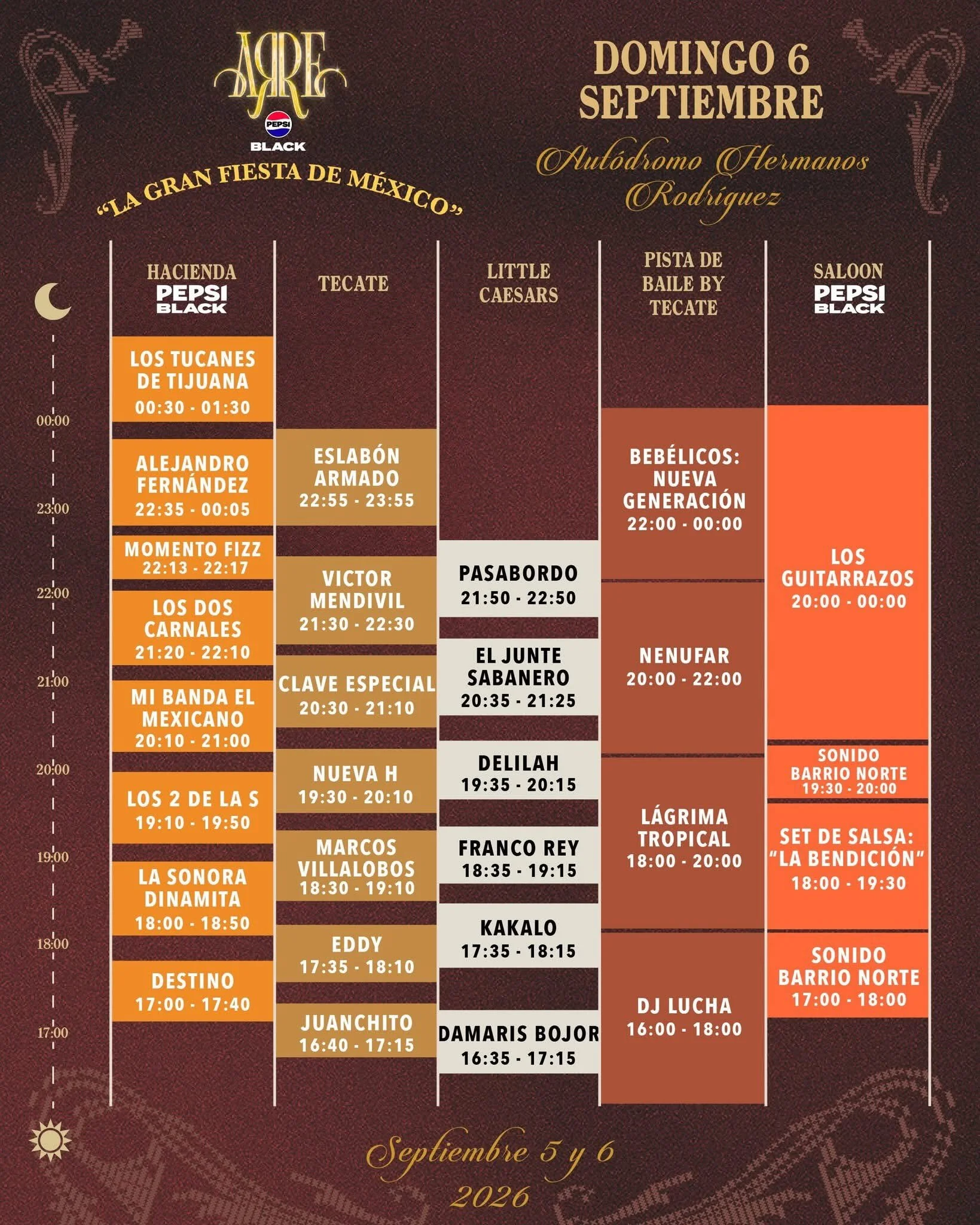 Estos son los horarios oficiales del Festival Arre