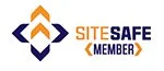 SiteSafe Member logo with stylized orange and blue shield symbol.