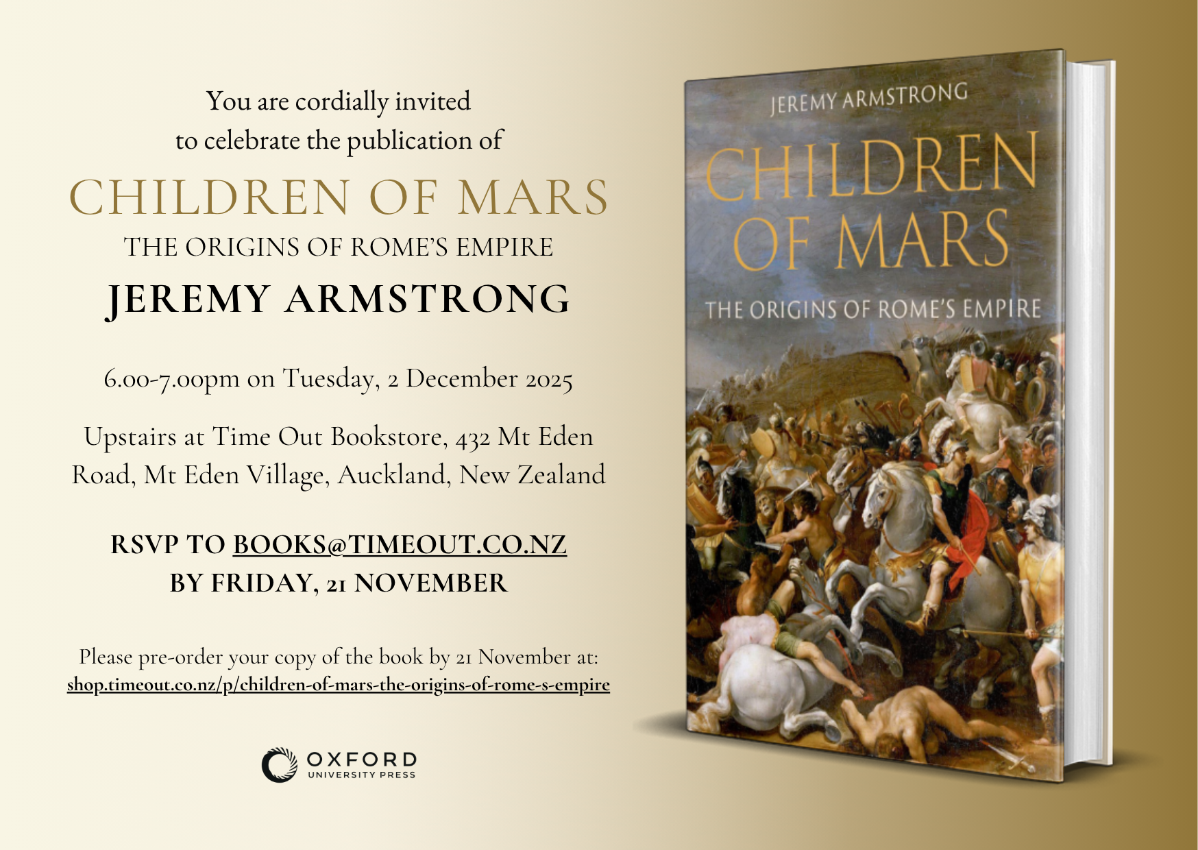 Book Launch: Children of Mars by Jeremy Armstrong 
