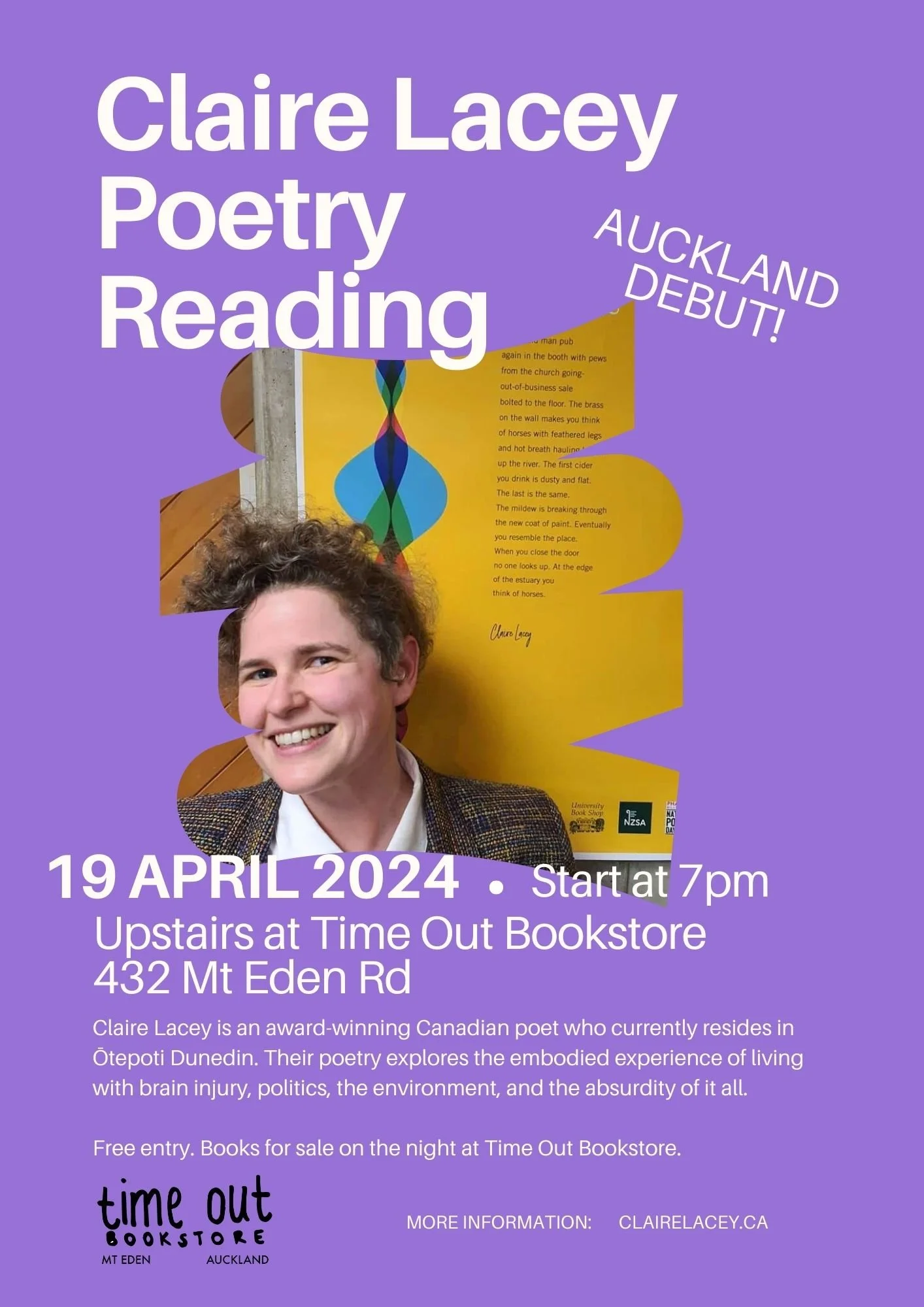 Poetry Reading: Claire Lacey's Auckland Debut!