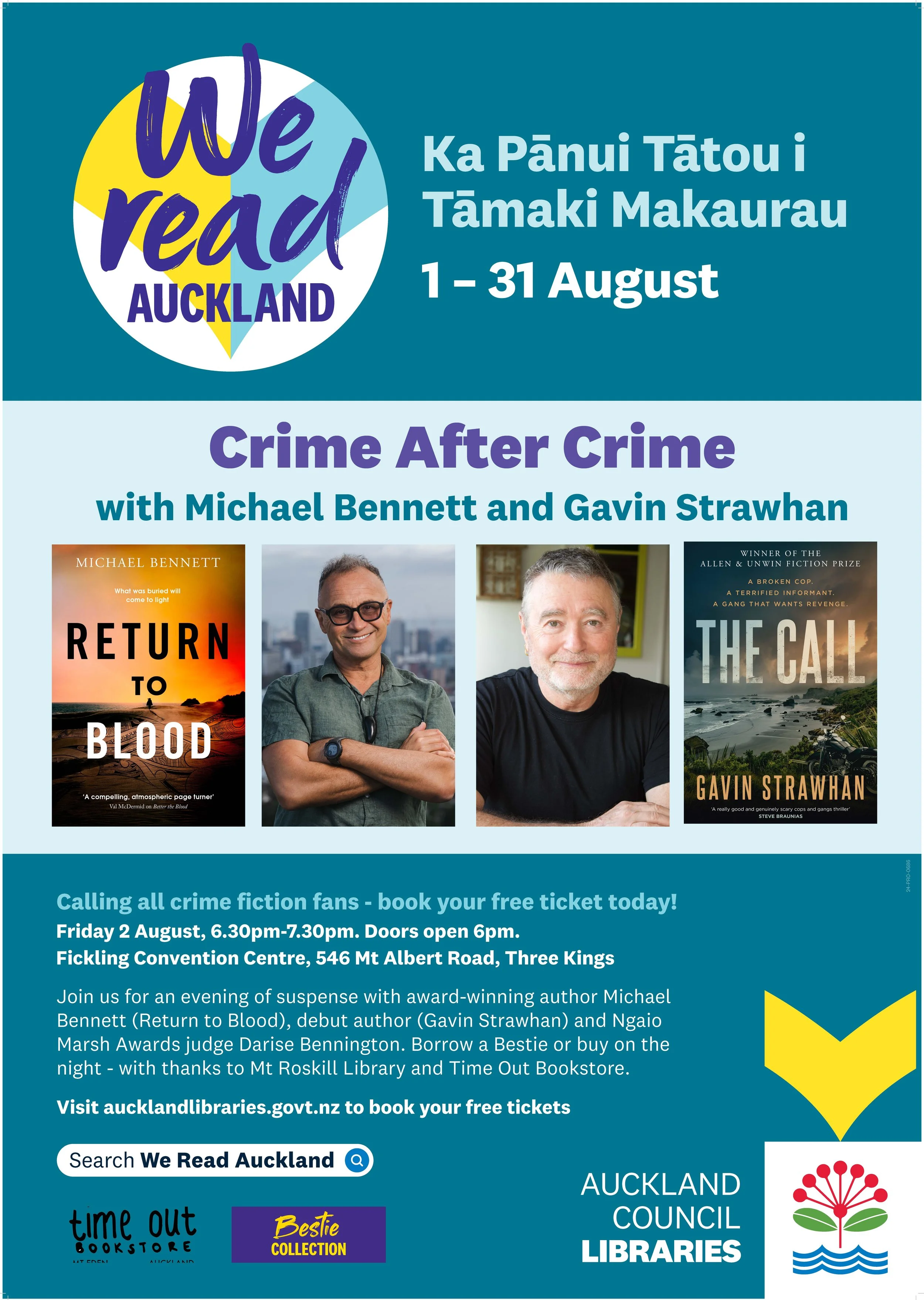 Offsite event: Crime After Crime with Michael Bennet &amp; Gavin Strawhan