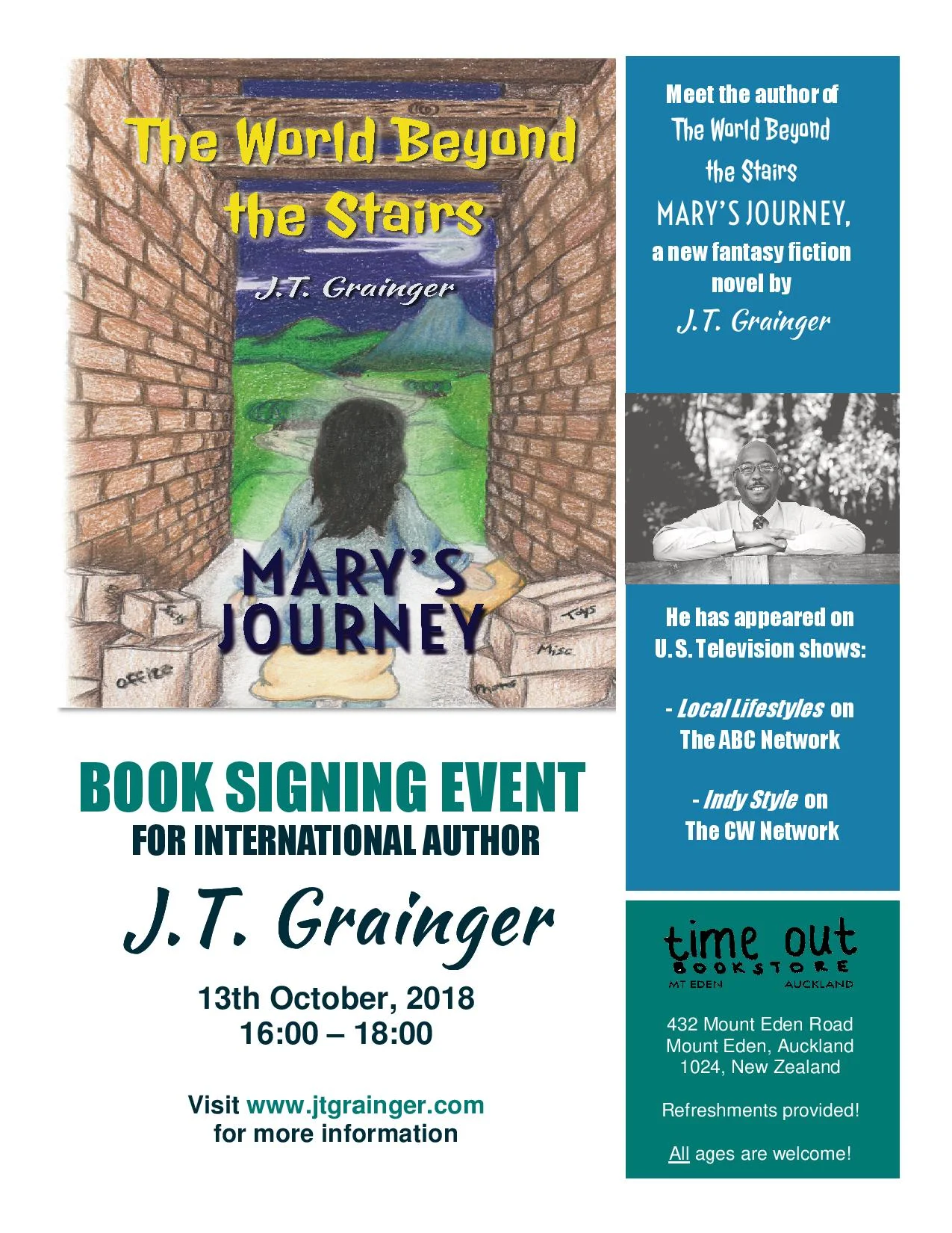 Author JT Grainge - Book Signing Flyer - 13 October 2018.jpg