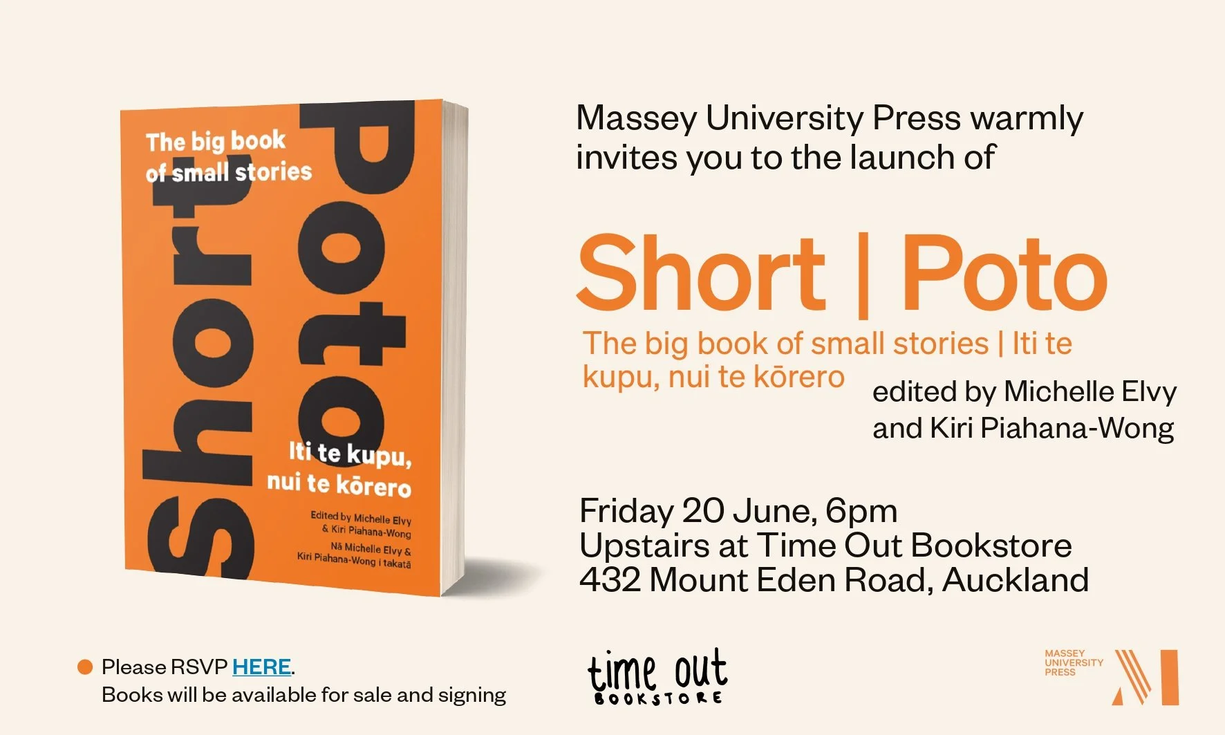 Matariki Book Launch: Short / Poto edited by Michelle Elvy &amp; Kiri Piahana-Wong