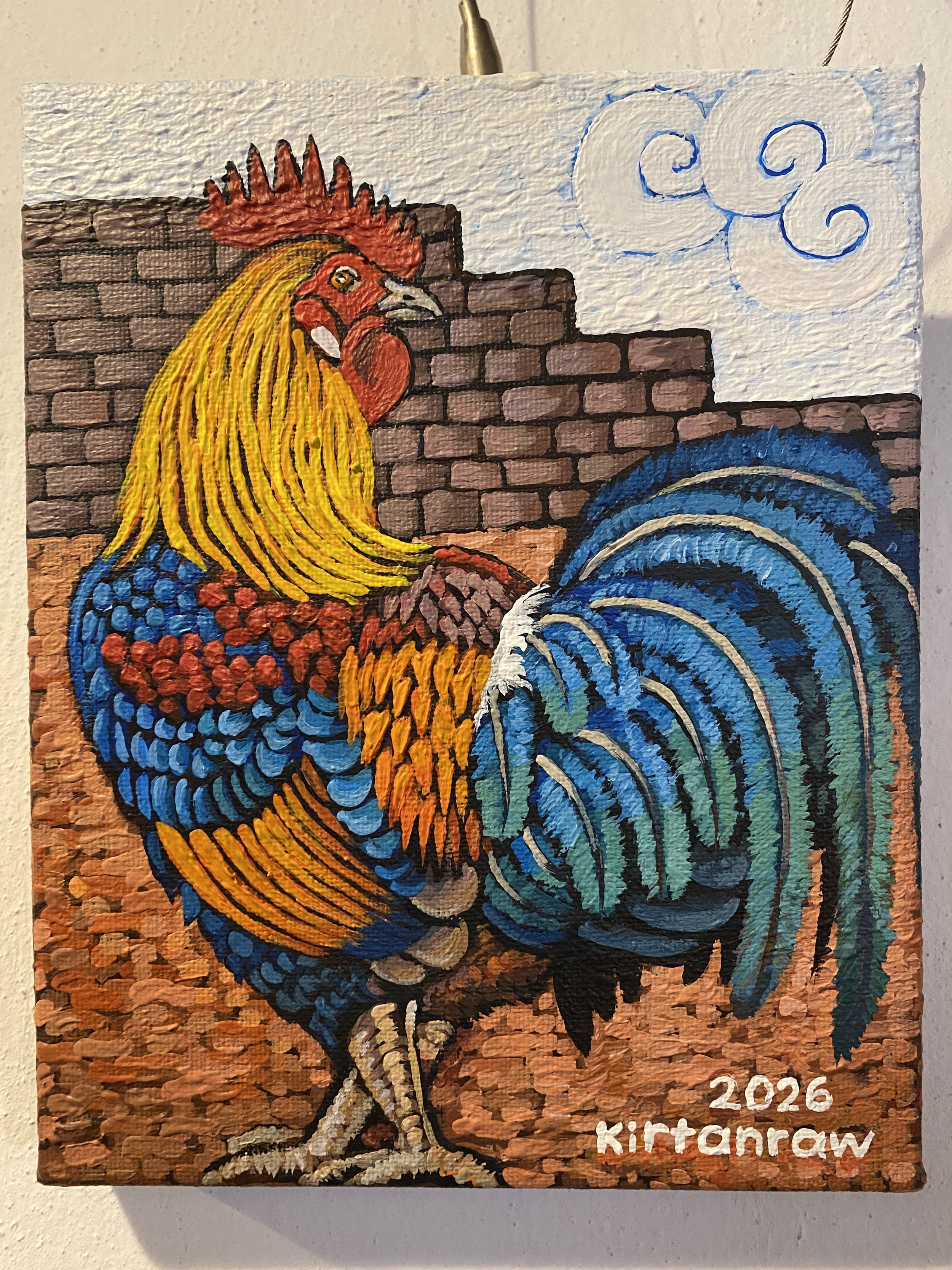 Rooster's Realm by Kirtanraw - Vibrant Canvas Painting