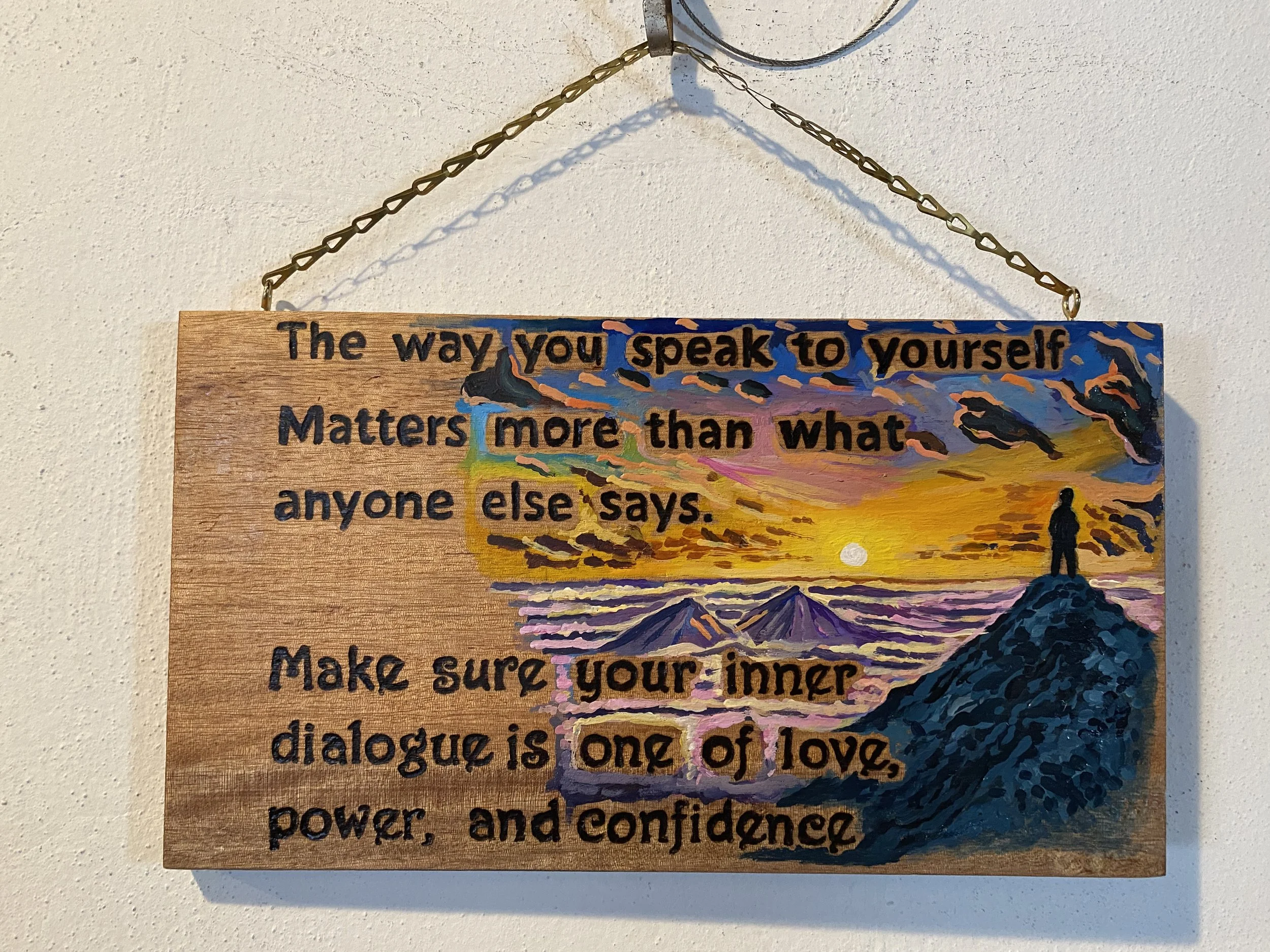 Motivational Wooden Wall Plaque by Kirtanraw