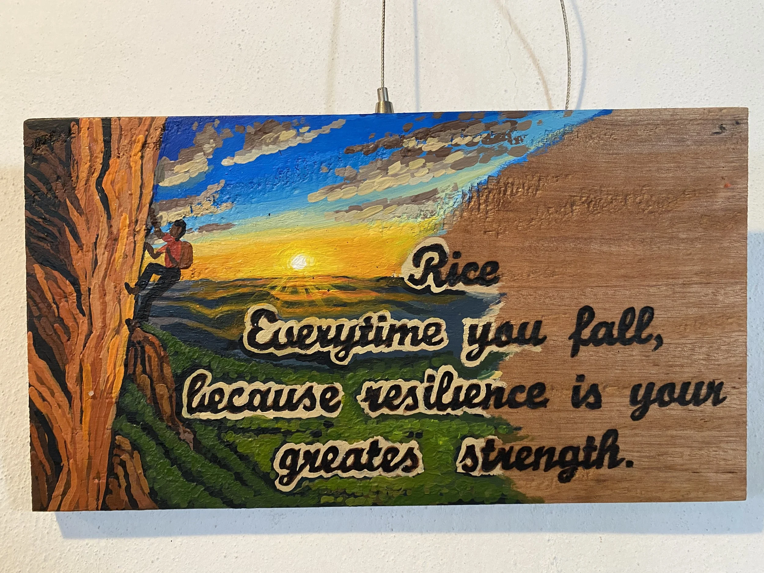 Rise and Resilience Wooden Art by Kirtanraw
