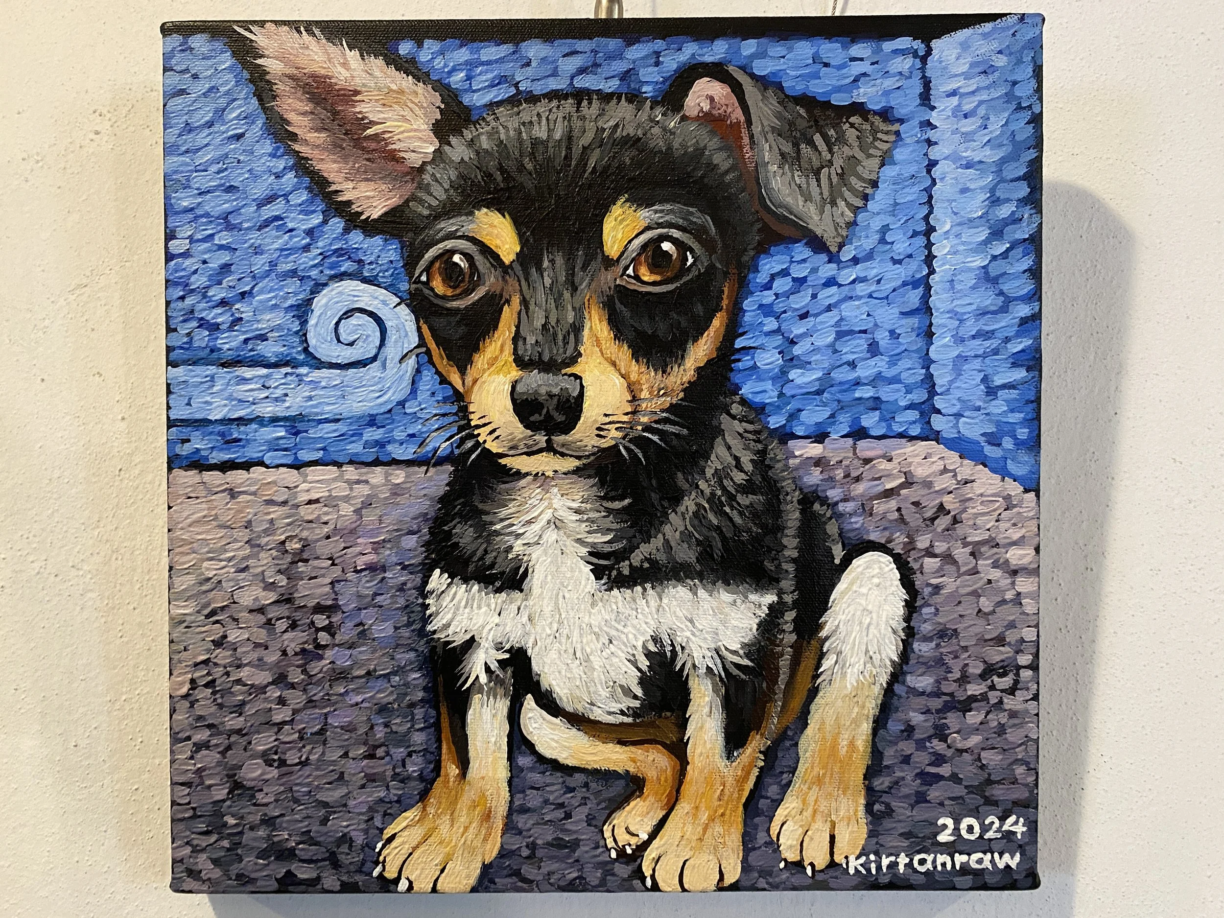 Charming Puppy Canvas Art by Kirtanraw