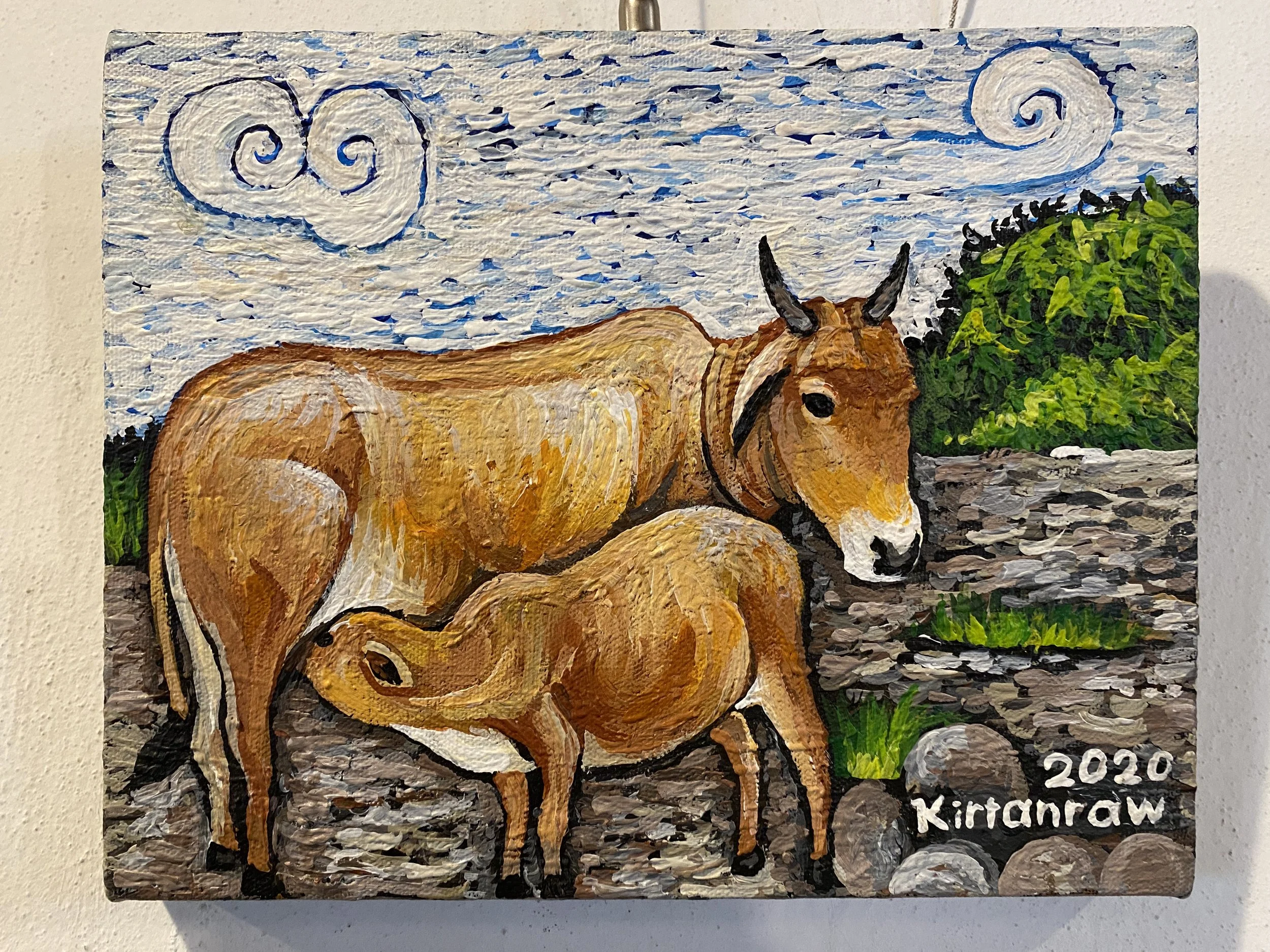 Tender Moments: Mother Cow and Calf by Kirtanraw