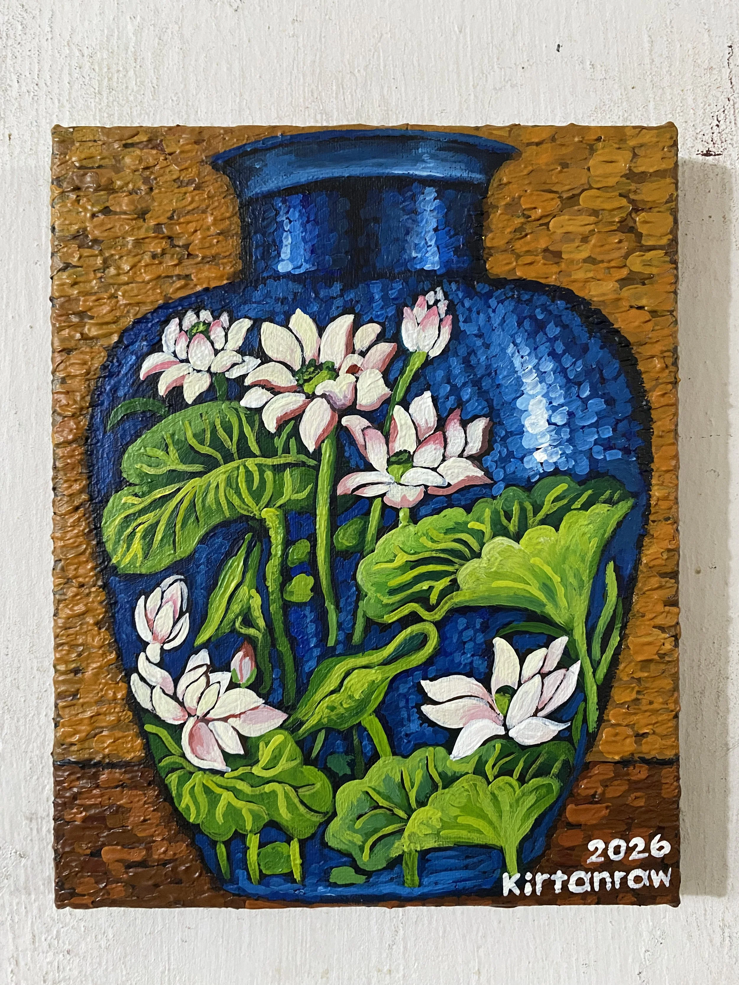 Vibrant Blooms - Original Painting by Kirtanraw