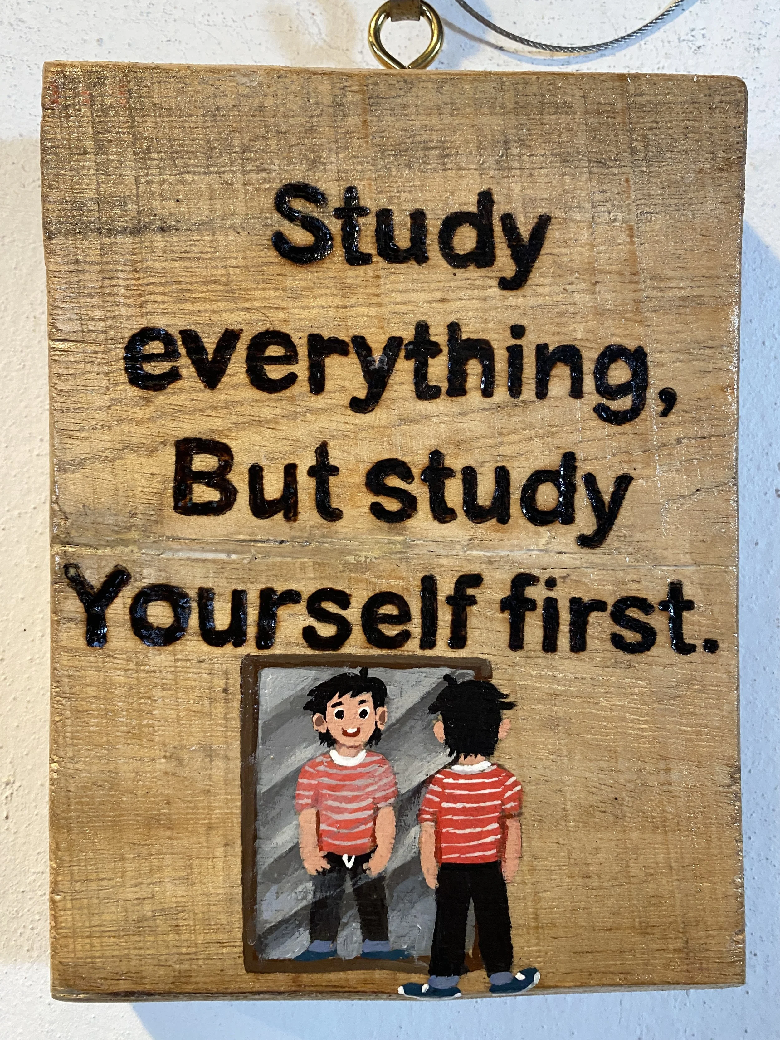 Inspirational Wooden Wall Art - Self-Reflection