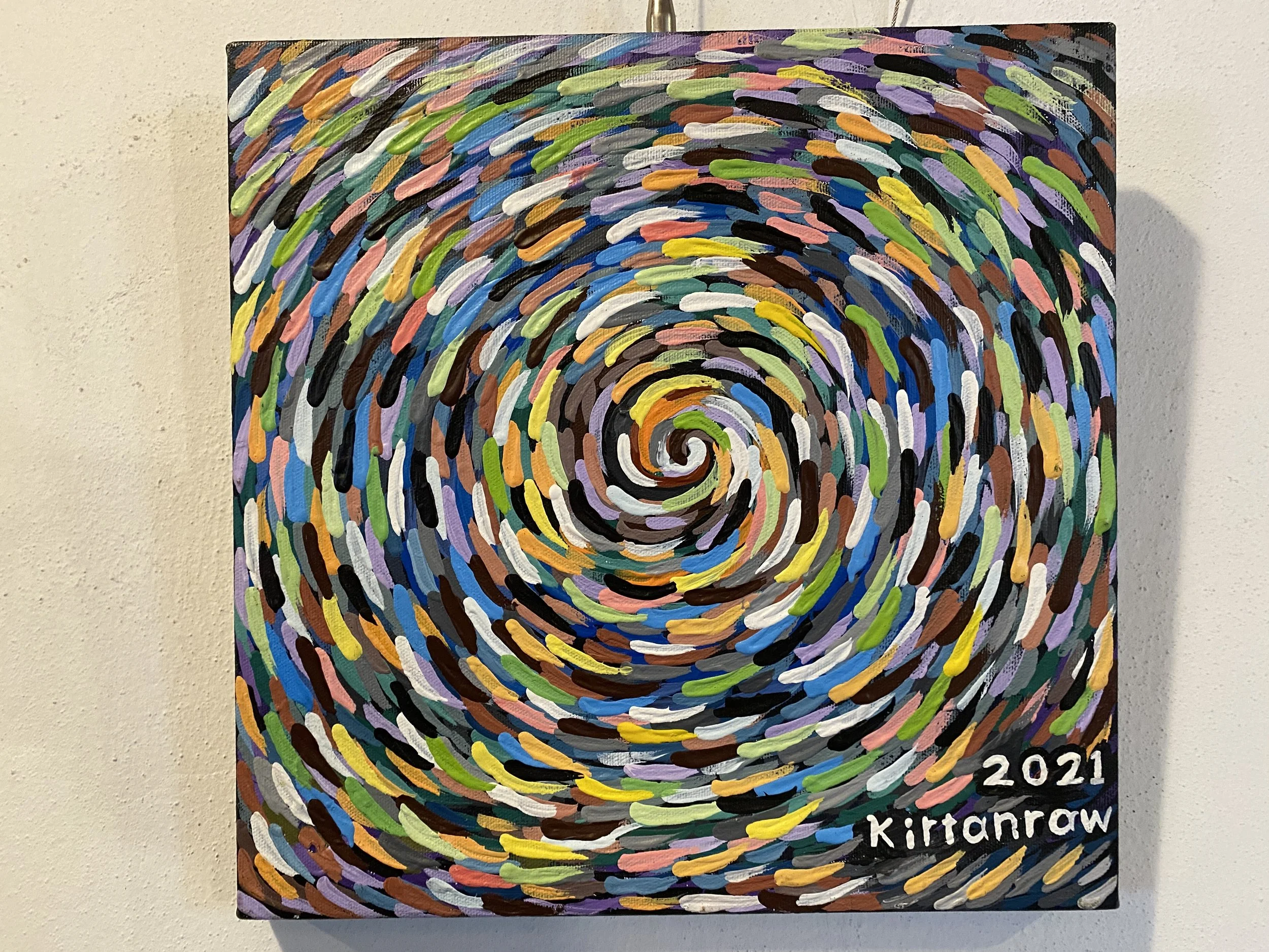 'Whirlwind of Colors' Abstract Painting by Kirtanraw