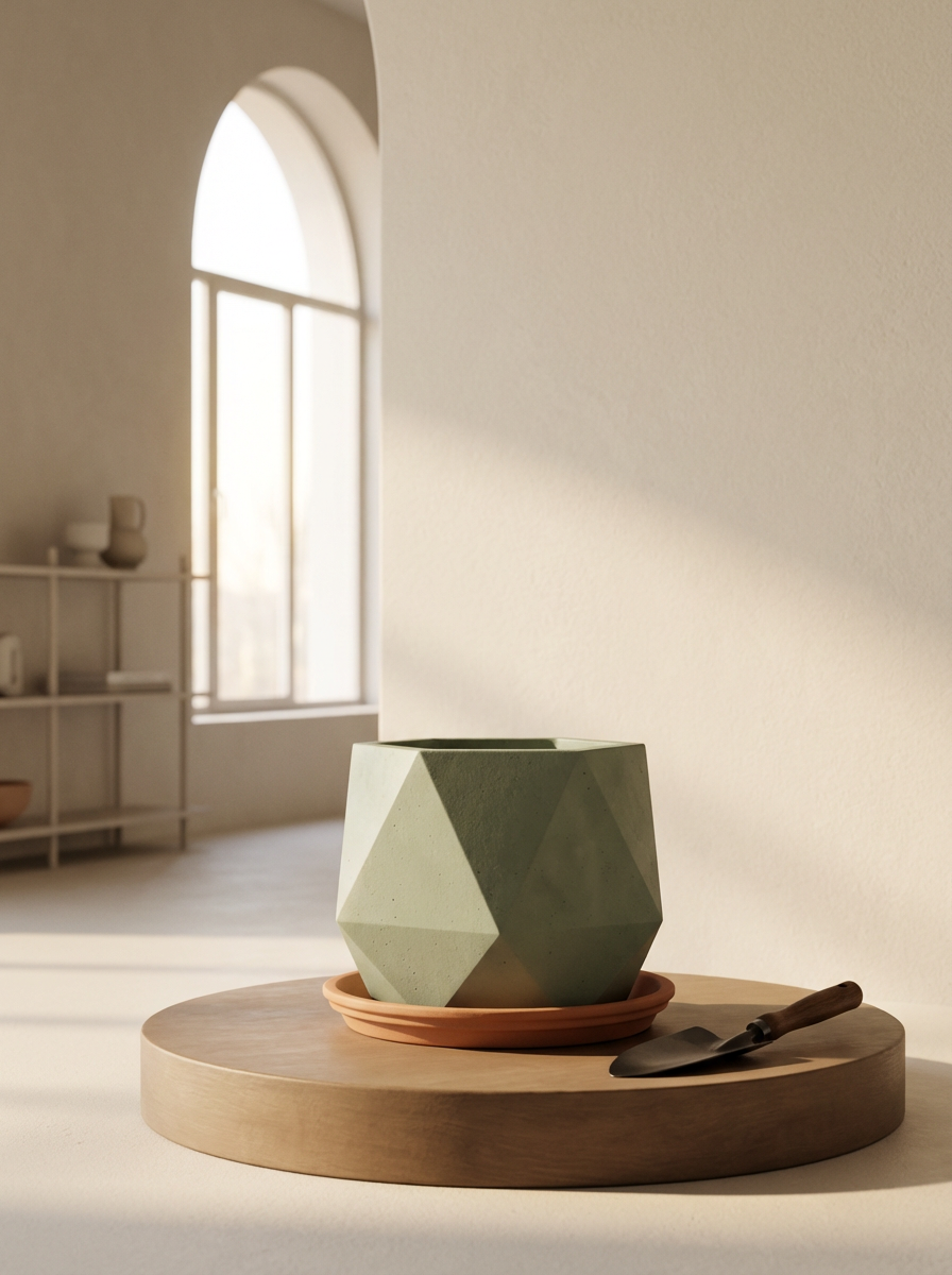 Geometric Concrete Planter