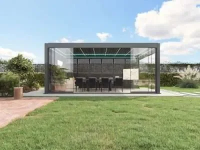 Unique Deluxe 6 x 4 Freestanding Motorised Pergola