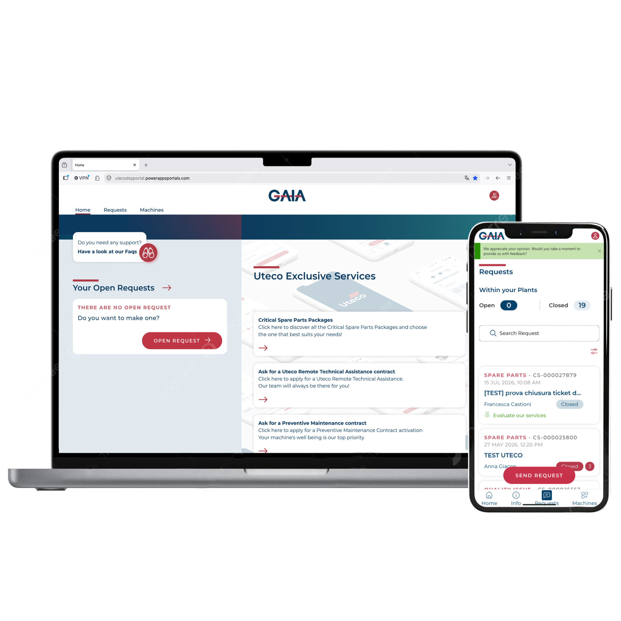 Uteco Customer Portal