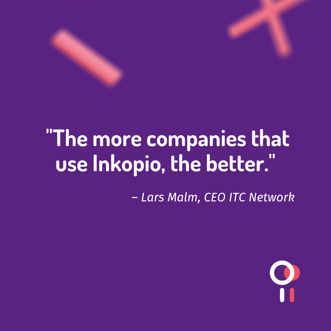 Lars Malm, CEO of ITC Network: "The more companies that use Inkopio, the better."