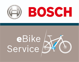Bosch eBike Service logo with bicycle illustration
