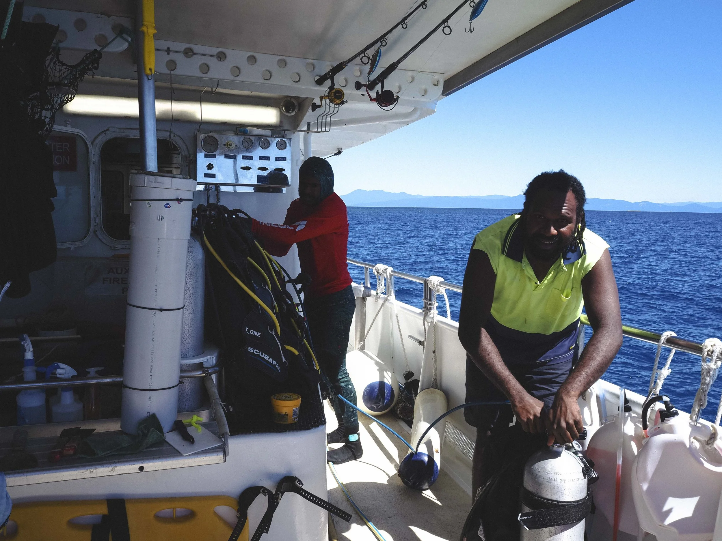  Keeping up with tank fills during surface intervals on busy diving days is a top priority to maximize dive time throughout the day 