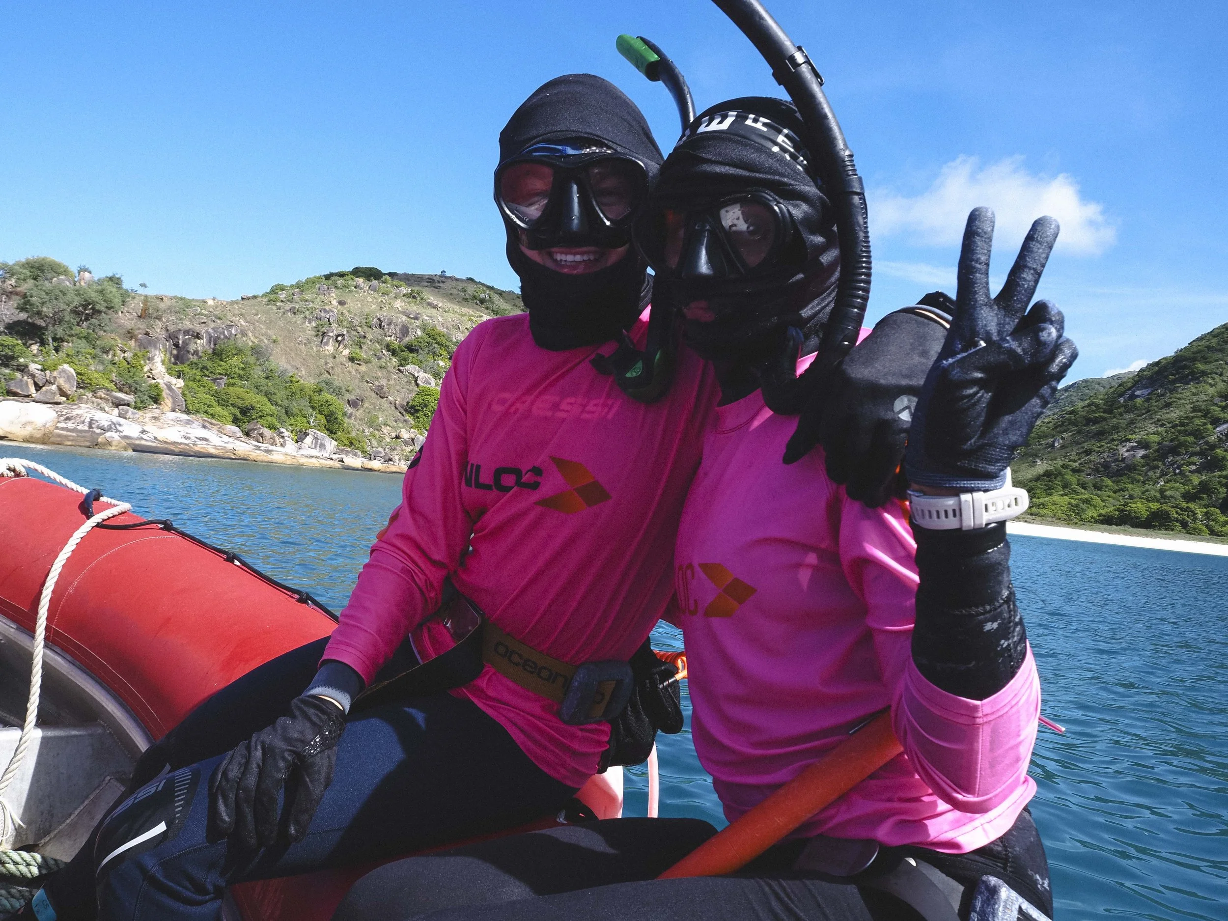  Even full jellyfish PPE can’t hide the excitement. 