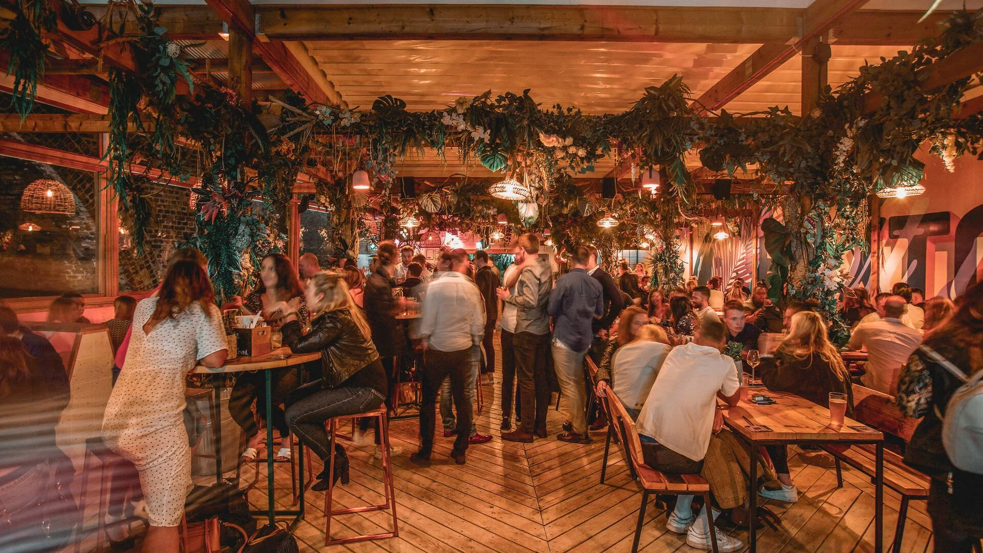 A photo showing the inside of Lost In Brixton in the evening